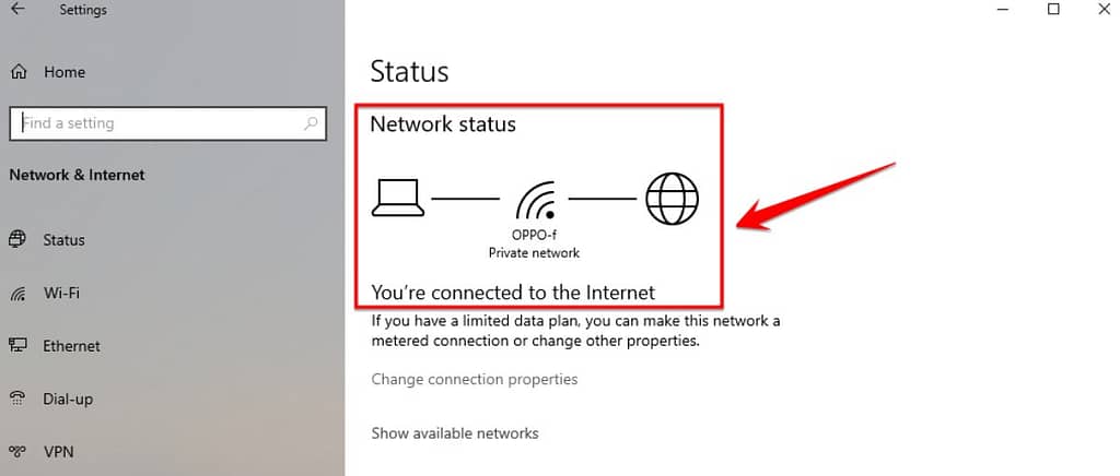 check your internet connection