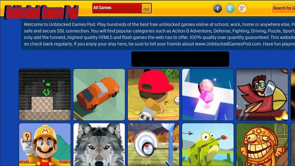 unblocked games pod game website