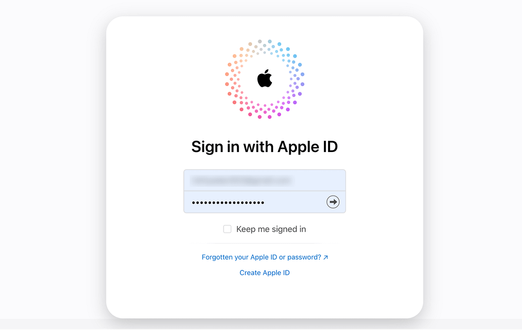 sign in with your icloud password if you forgot iphone passcode