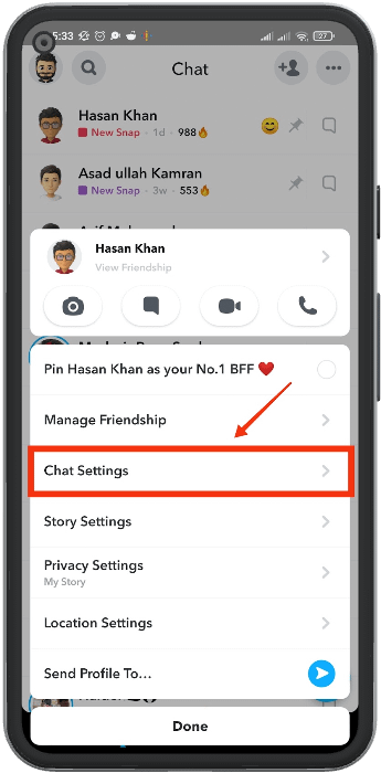 how to unpin someone on snapchat app through chat settings of pin snap conversations
