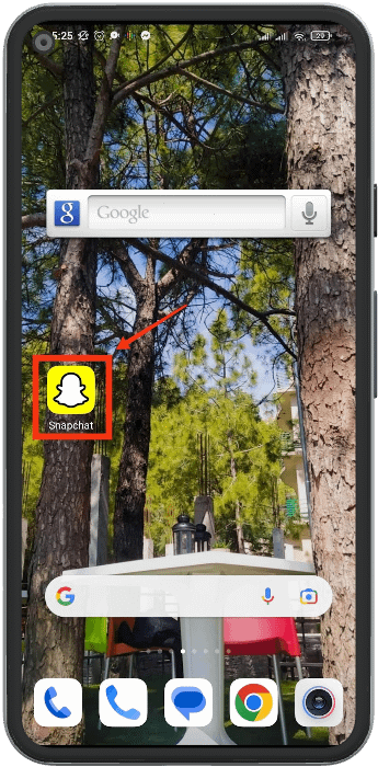 open the snapchat app 1