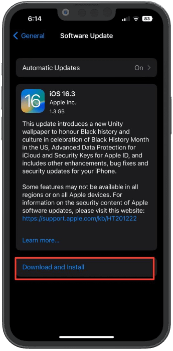 update your ios